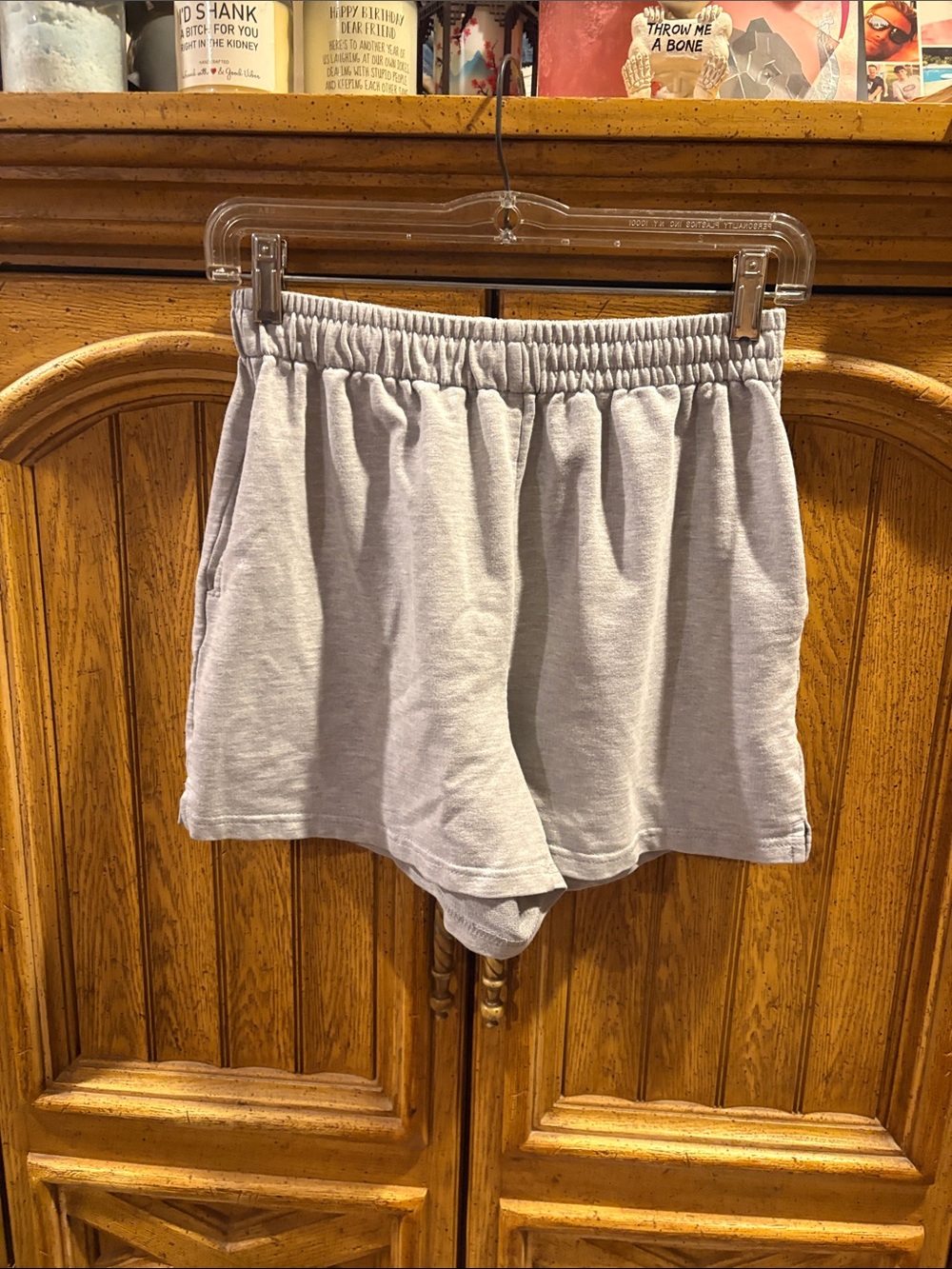 Cozy Light Gray Lounge Shorts